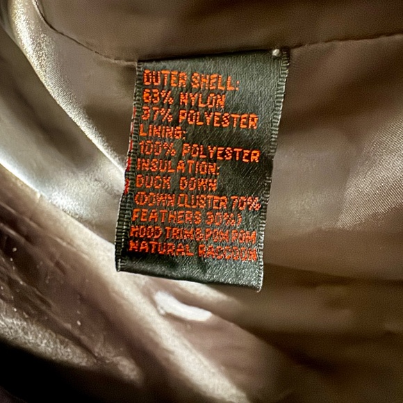 Via Spiga Long Brown Hood Puffer Long Jacket Coat With Genuine Fox Fur - Size M - Picture 7 of 9